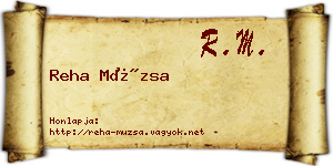 Reha Múzsa névjegykártya